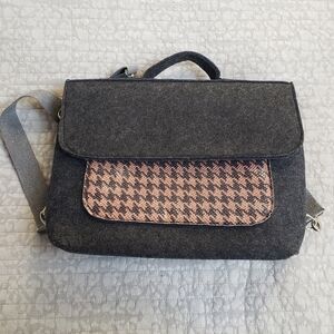 Unalala Stylish Gray Felt Women's Backpack Or Bag